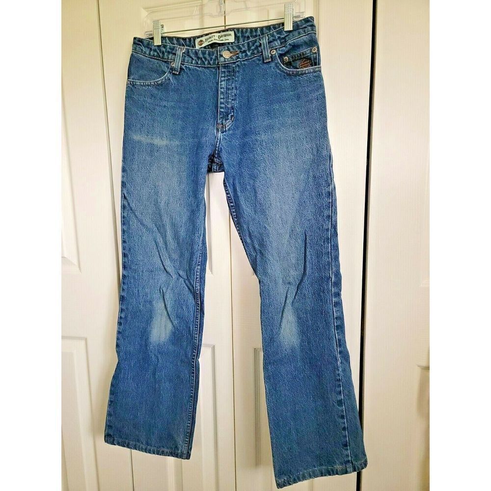 Harley Davidson 6R Motorcycle Women's Classic Blue Jeans Size 6R Boot Cut